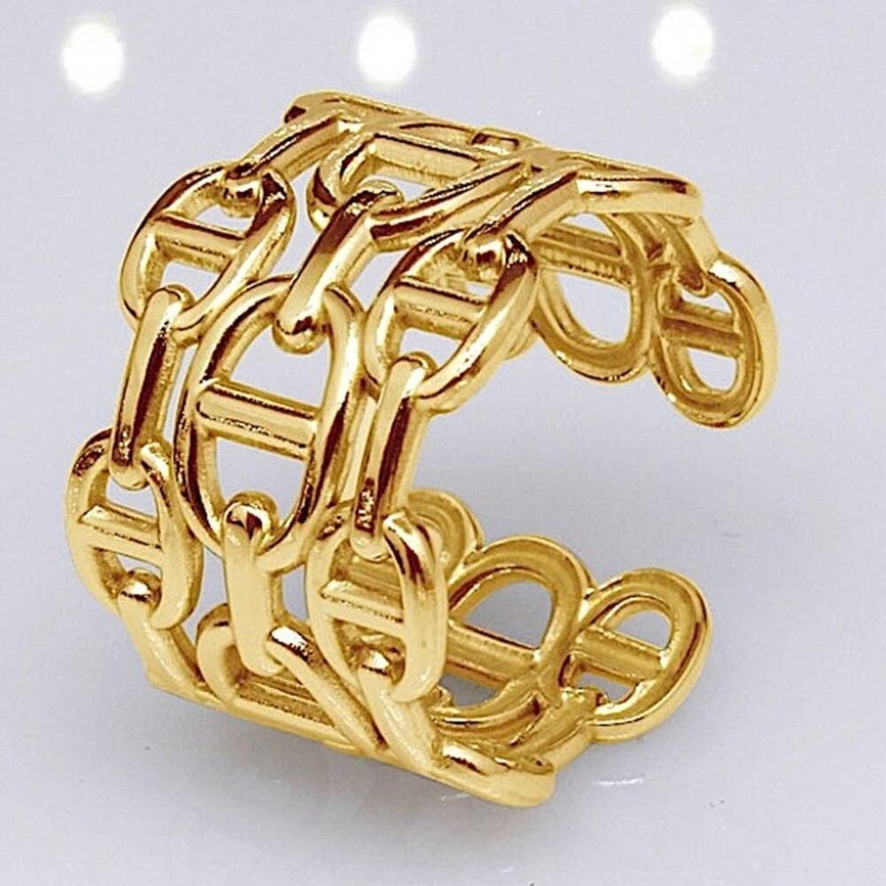 Mariner Triple Stack Gold Plated Ring
